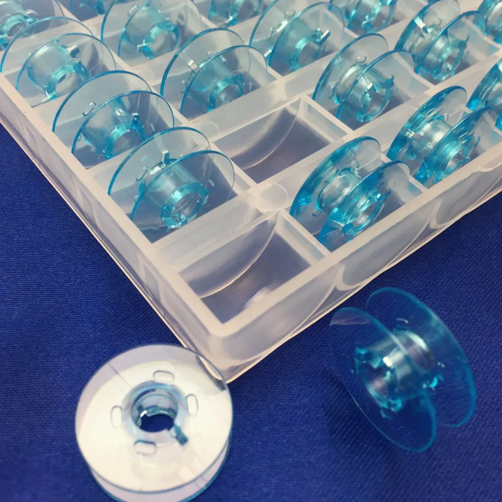 

(Pack of 25) 9033P Bobbin Sewing Machine Spools in Bobbin Box for Pfaff Sewing Machine 1069 6250 6270 Creative 2134 Pfaff