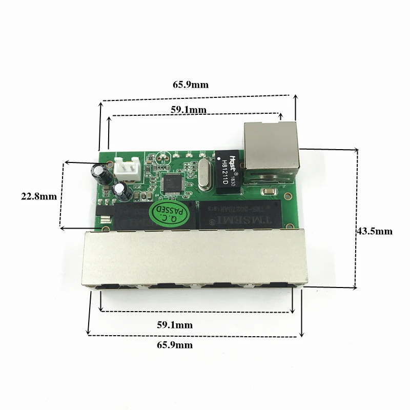 5 контактный коммутатор ethernet печатная плата для модуля 10/100 Мбит/с портовый OEM