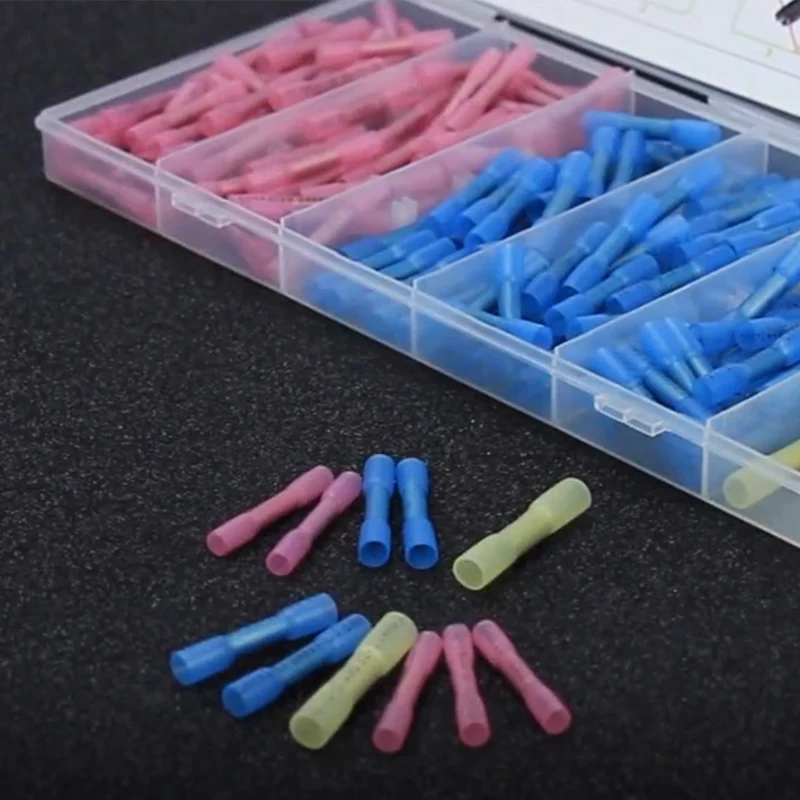 Waterproof Heat Shrink Butt Connectors Electrical Wire Splice Cable Crimp Terminals AWG 22-10 Kit 200/120/100pcs | Обустройство дома