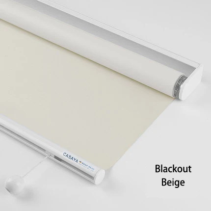 CASAYA серые беспроводные рулонные шторы из полиэстера