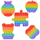 Вращающаяся игрушка-антистресс с цветочным узором, игрушка-антистресс Радужный Пузырь, игрушки антистресс, Детские сенсорные игрушки для снятия аутизма