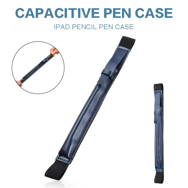 1PC 5 Colors Capacitive Pen Cover Sleeve Leather Pencil Case Pouch Holder Protector For A-pple i-Pad Tablet Accessories | Канцтовары для
