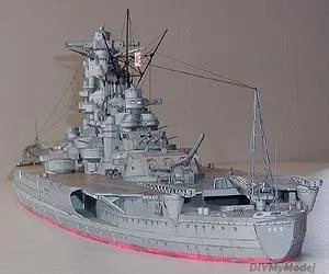 DIYMyModeI-modelo de papel 3D, s&uacute;per obra maestra, Battleship japon&eacute;s, longitud acabada de 100cm-0