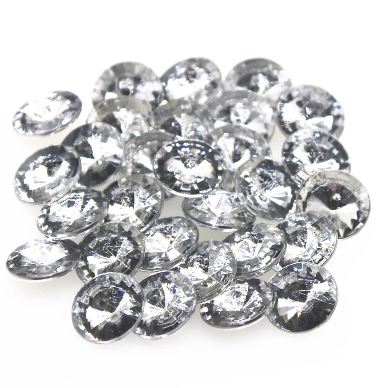 Clear Acrylic Rhinestones Stone Round Facets Point Decoration DIY Accessories craft 8/10/12/14/16/18mm no hole | Дом и сад