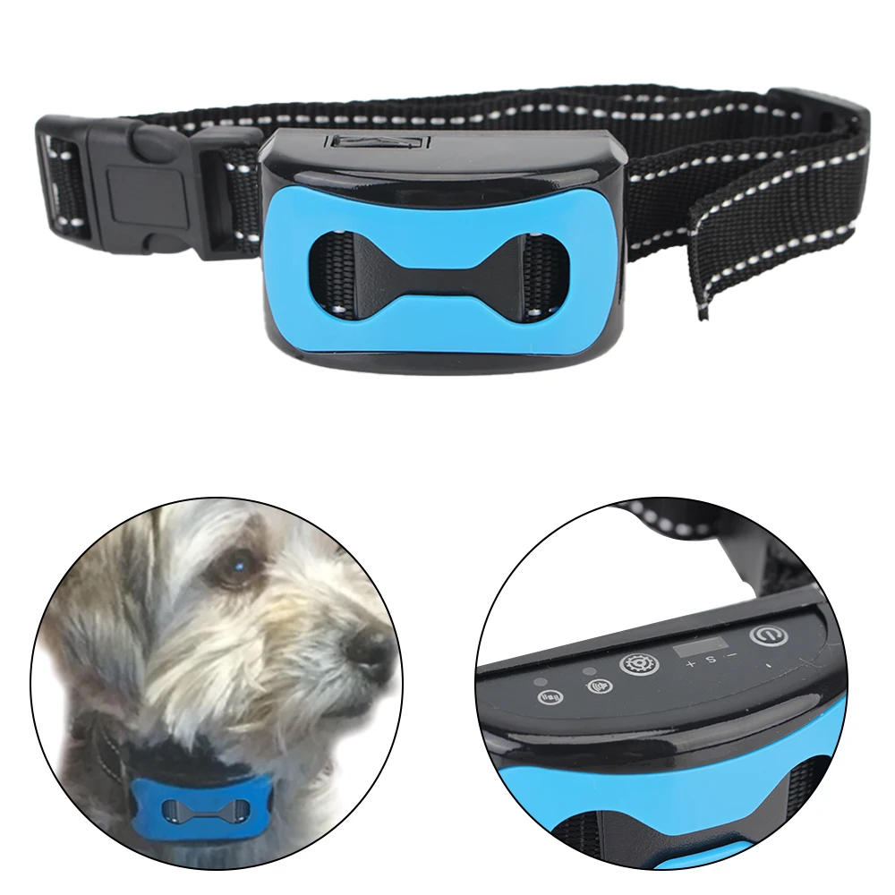 

Stop Barking Vibration Ultrasonic Dogs Training Collar USB Pet Dog Anti Barking Device Electric Dog Anti Bark Collar
