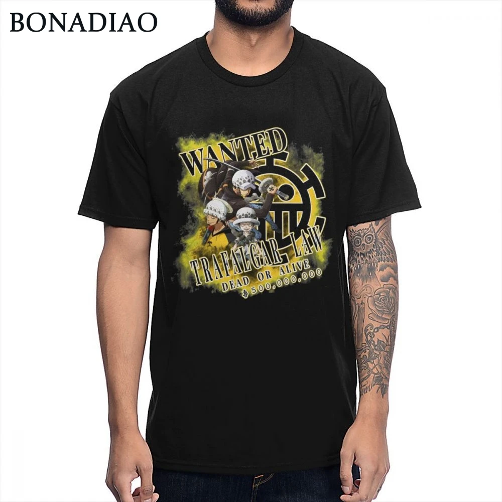 Модный дизайн для мужчин интересует Trafalgar Law футболка удобная хлопковая забавная
