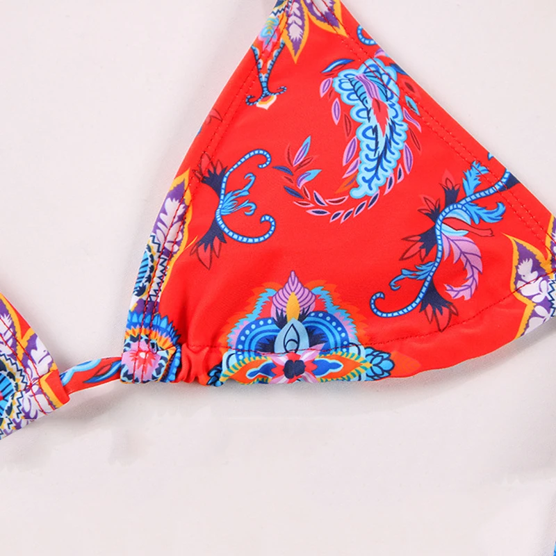 

Peachtan Dragon print swimwear female Bandage bikini 2021 String halter swimsuit women Micro bathing suit Sexy bqiuini 2021 new