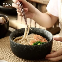 fancity creative student instant noodle wrist japanese style large ramen bowl ceramic bowl millet porridge bowl noodle bowl beef