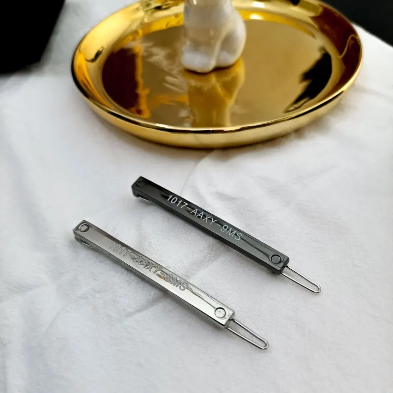 

1017 AAXY 9SM Natlie LOGO 2020 New Charm Hairpin Hair Clip Brooch Pin Shape Hair Clip Women Girl Men Hair Band Accessories