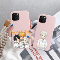 the promised neverland phone case soft solid color for iphone 11 12 13 mini pro xs max 8 7 6 6s plus x xr