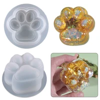 cat paw epoxy resin mold animal decorations ornaments silicone light bulb keychain mould diy crafts casting tools