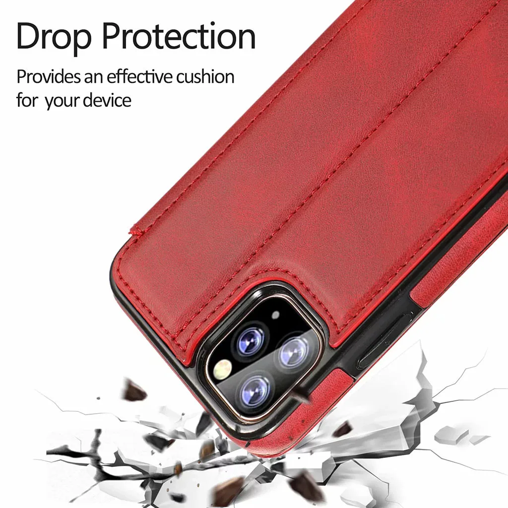 Магнитный кожаный флип-кошелек Чехол интегрированная подставка для IPhone 11 Pro 5 8