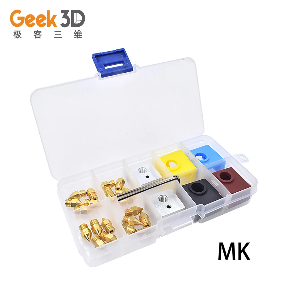 Набор 3D принтеров E3D V6/MK7 1 75 мм сопло + тепловой блок mk8 mk7 силиконовые носки для A8 CR