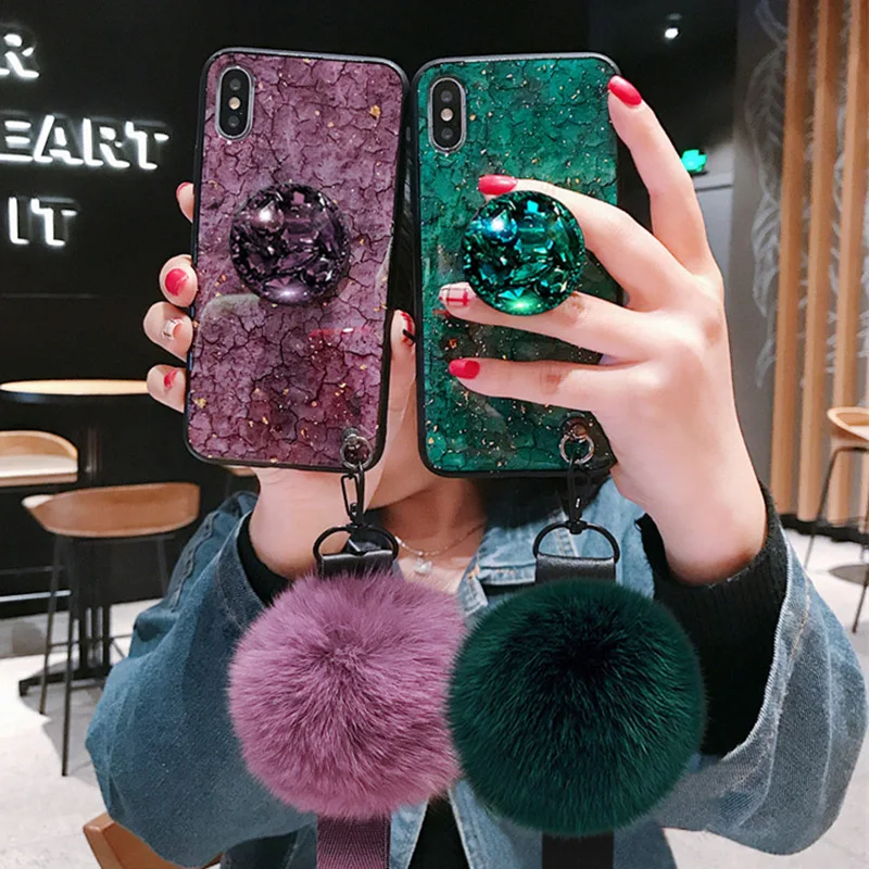 ALLCHW для Samsung A21S A20 A30 A50 A70 A7 2018 A6Plus A10S Хрустальный держатель сделай сам подставка +