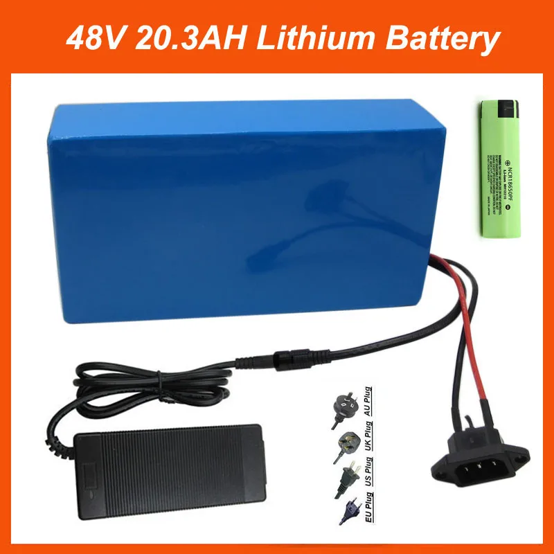

2000W 48V 20AH 30AH Ebike battery pack 1000W 48 V Lithium ion bateria for electric bike Scooter NCR18650PF cell 2A charger