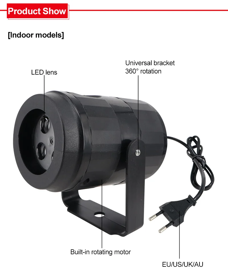 

Christmas Decoration Lights 16 Patterns Projection Light Snowflake Elk Outdoor Indoor Rotating Decoration Lamp Festival Supplies