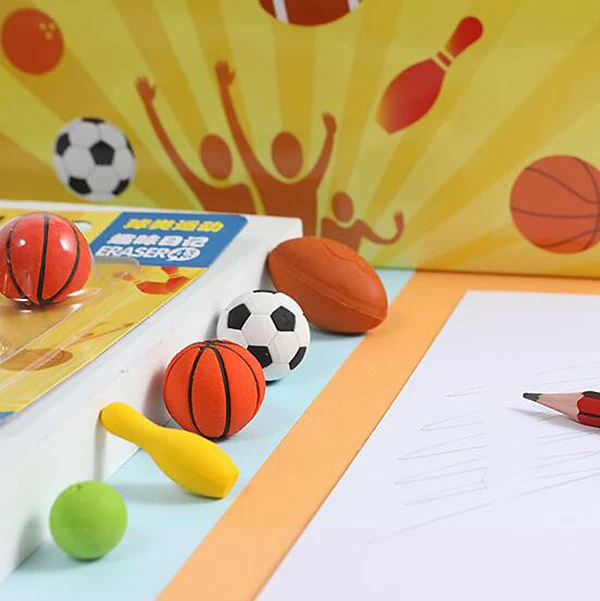 5 шт./компл. забавная спортивная серия ластик мило и интересный подарок для детей
