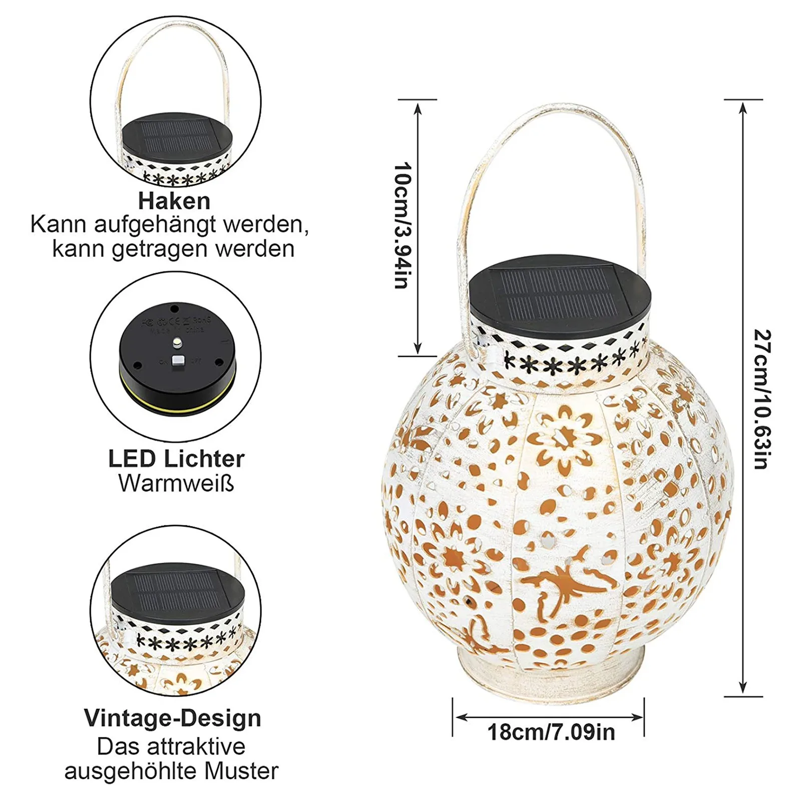 

Garden Led Solar Light Hanging Decorative Light, Outdoor Solar Lantern Garden Hanging Lamp Light Decor Home Decor