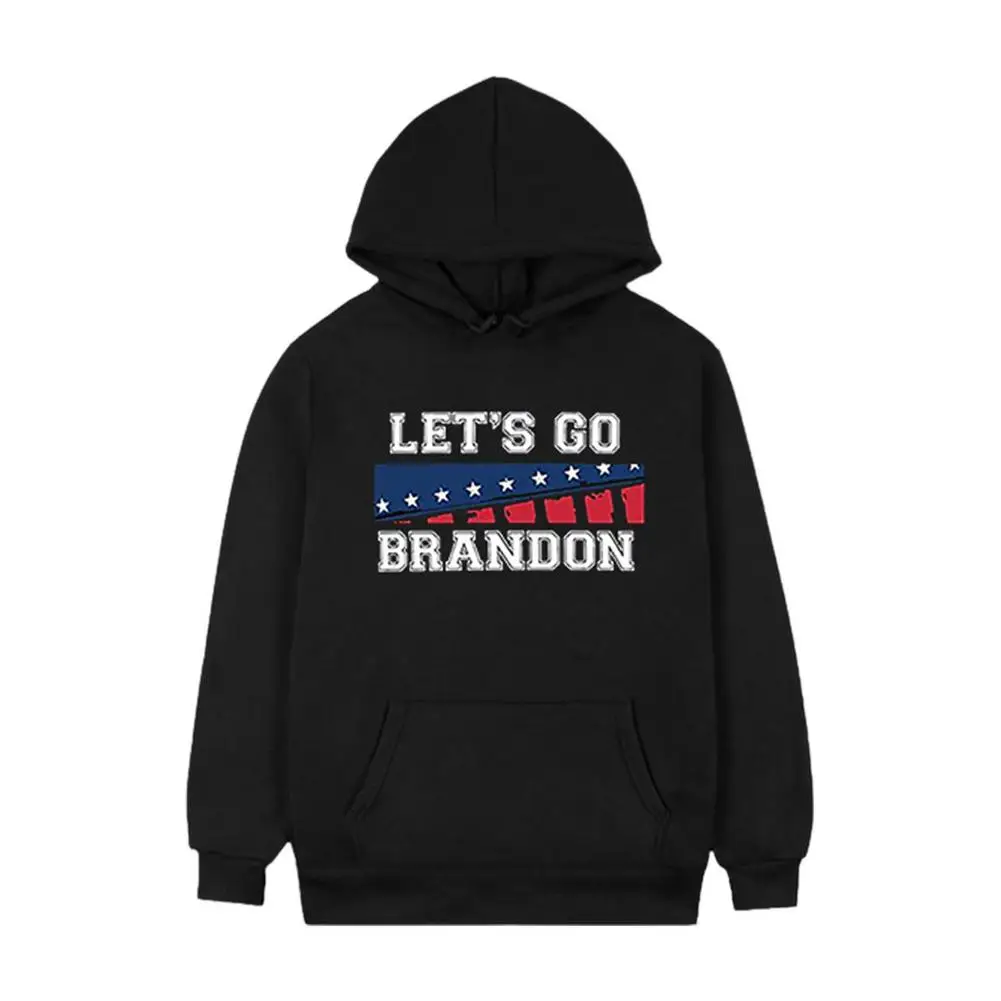 

Let Go Brandon Hoodies For Men Women US Flag Graphic Unisex Long Sleeve Pullover Hoodie Sweatshirts 2XL Tops For Boys And Girls
