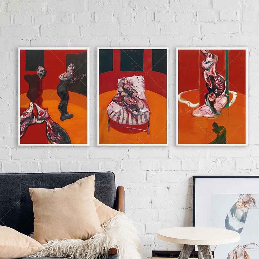 

Francis Bacon Set Of 3 Triptych Posters - Gallery Quality - Crucifixion - Wall Art Decor - Multiple Sizes Available