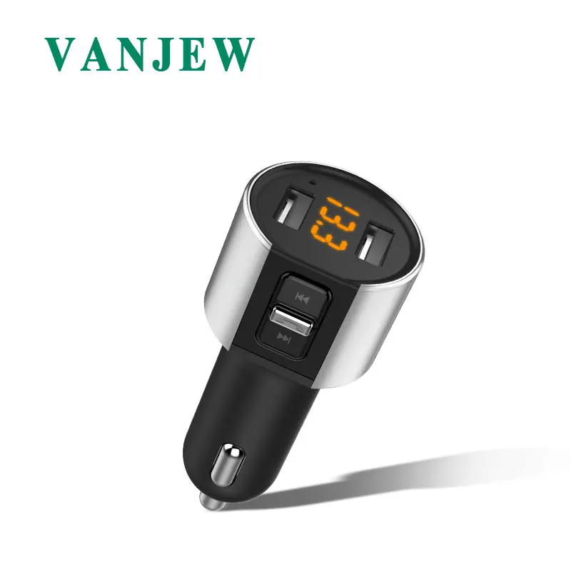 Автомобильный Bluetooth fm передатчик VANJEW C26 5 В/3 4 А два порта USB зарядное устройство u