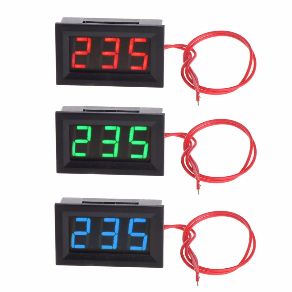 2 провода 0 56 &quotAC 30 В-500 В светодио дный Цифровой вольтметр Напряжение метр монитор
