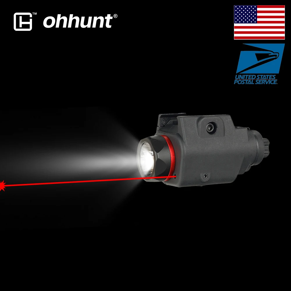 

Ohhunt светильник красный точечный лазерный прицел 300 люмен светодиодный фонарик Встроенный комбинированный нейлоновый материал для 20 мм