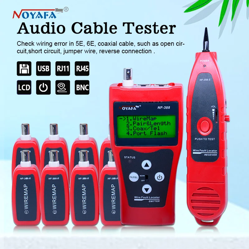 Высококачественный тестер сетевого кабеля кабельный трекер RJ45 английская