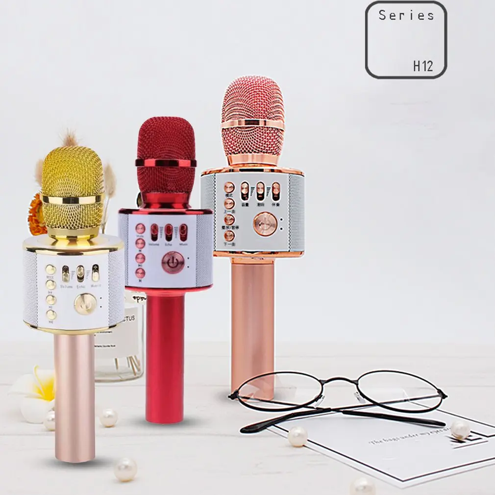 Профессиональный беспроводной Bluetooth микрофон ручной для караоке USB мини домашний