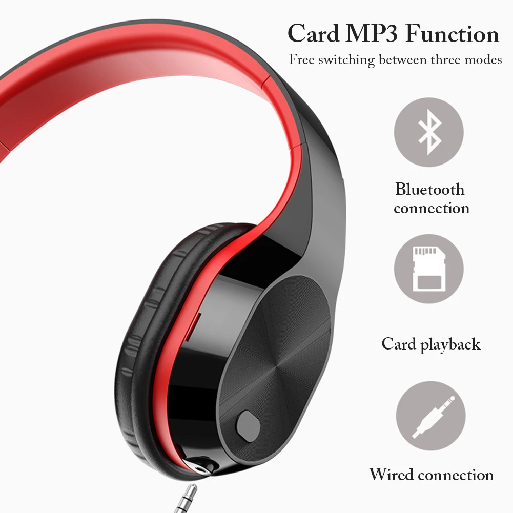 9D стерео Bluetooth 5 0 Беспроводной гарнитура на головке Hi Fi Шум шумоподавления
