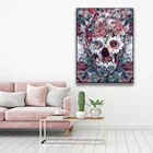 НОВЫЕ ПОСТУПЛЕНИЯ DIY живопись по номерам для взрослых фолтеры череп рисунок искусство стен 40  50 специальные подарки