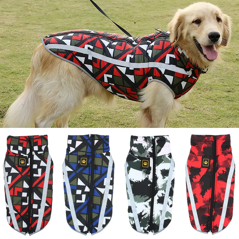 Водонепроницаемая куртка для больших собак средних и зимняя одежда домашних