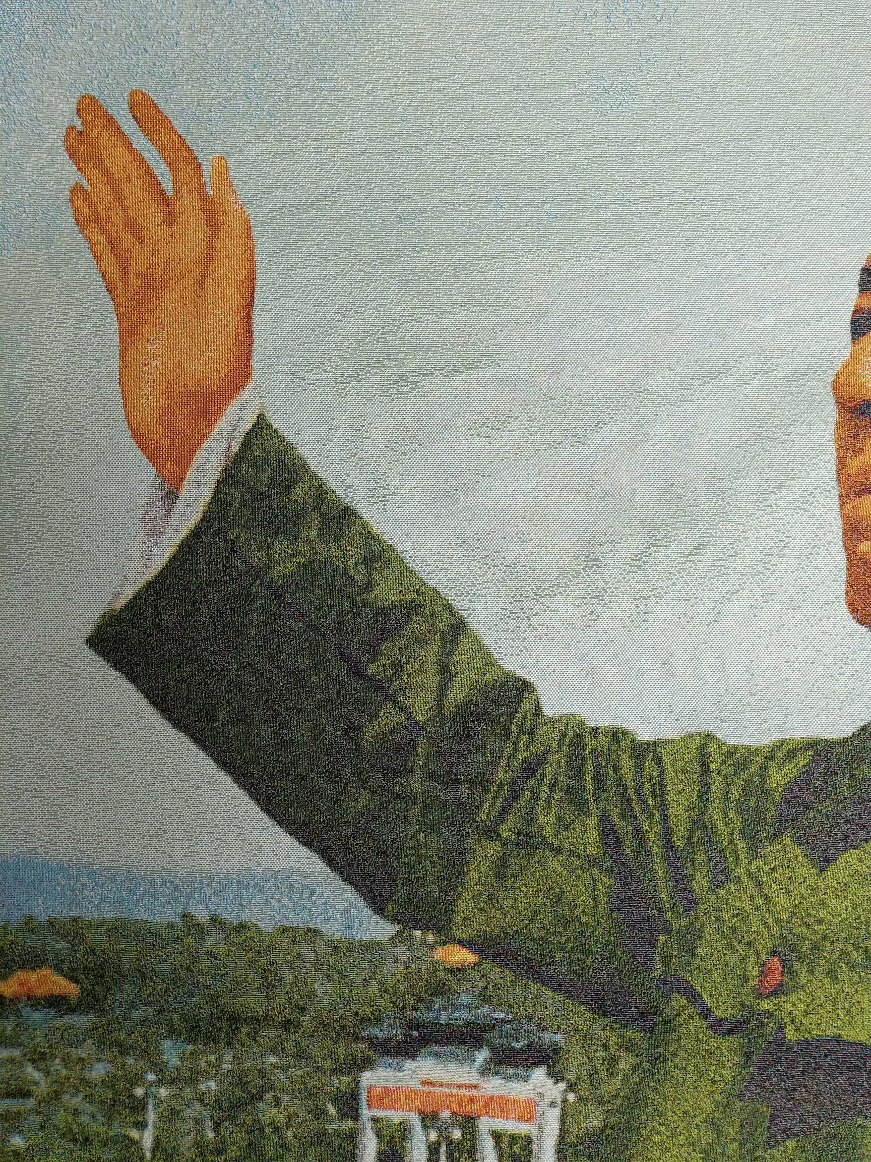 36 &quotКитайская вышитая ткань Шелковая Красная защита нарукавник Мао Цзэдун