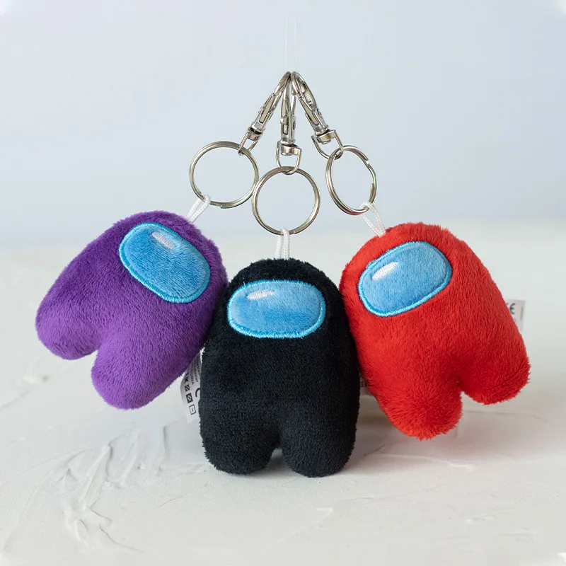 

New pendant keychain cute doll plush toy doll 3D game surrounding 8cm toy gift car plush dolls car Pendant Stuffed Animals