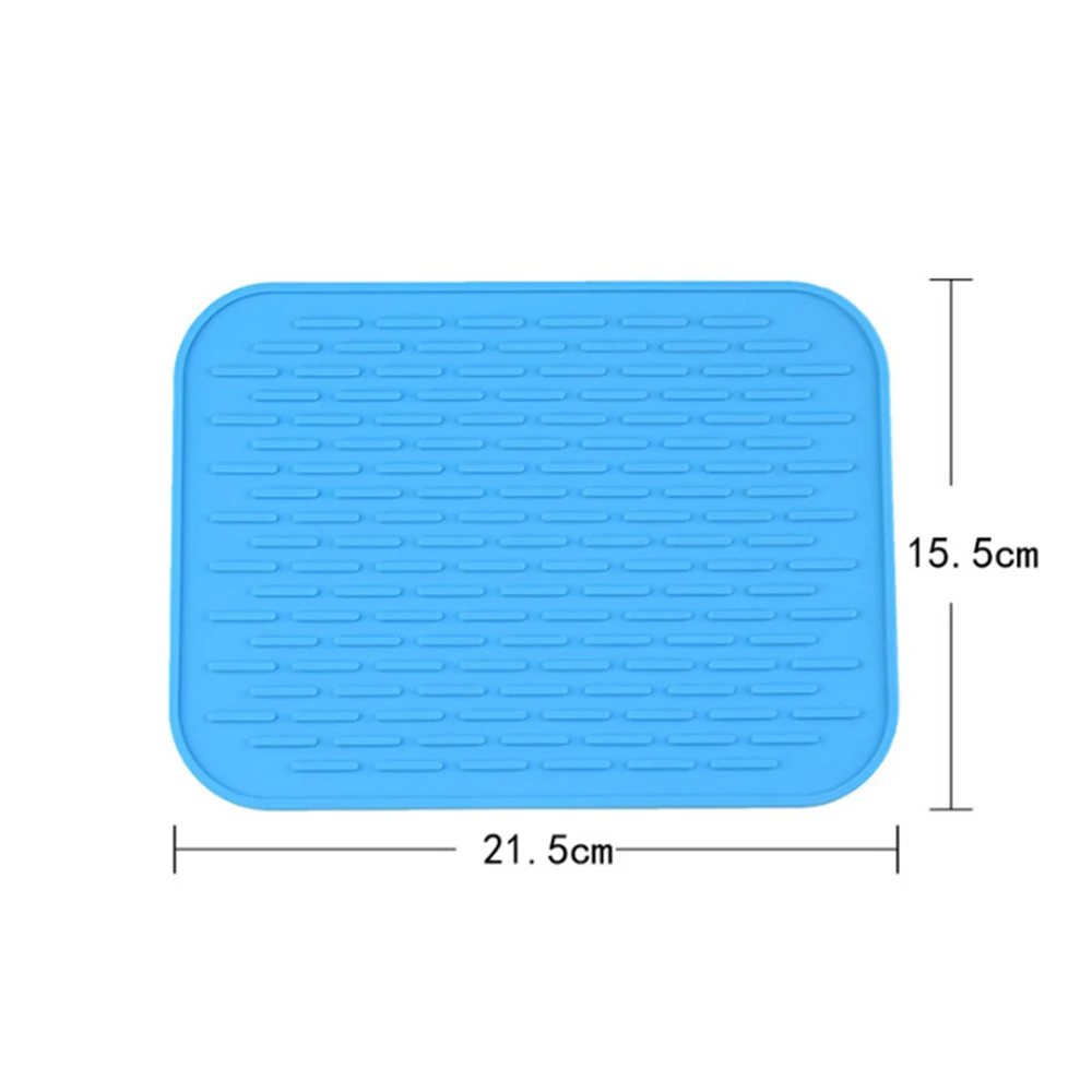 Rectangle Silicone Table Placemat Heat Resistant Drying Saucepan Dinnerware Mat Pad Dishes Cup Coaster Kitchen Accessories