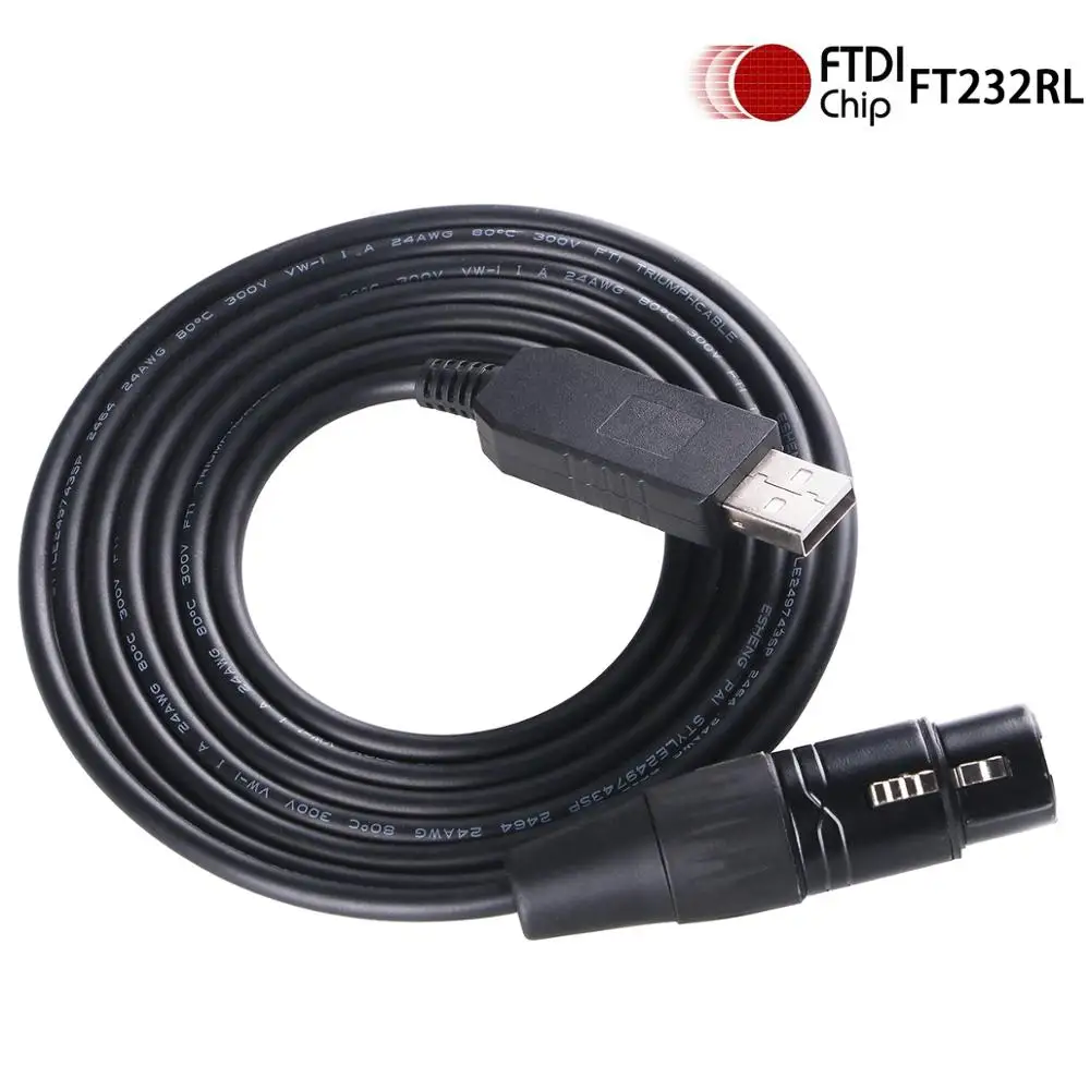 USB RS485 DMX Control DMX512 DMX400 DIY Serial Converter Stage Light Controller Equipment Cable images - 6