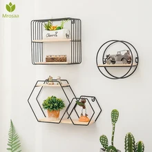 Новые деревянные золотые стеллажи для хранения подвесной Декор коробка для хранения цветочный горшок дом стеллаж для хранения настенная книга статуэтки дисплей ремесла полки