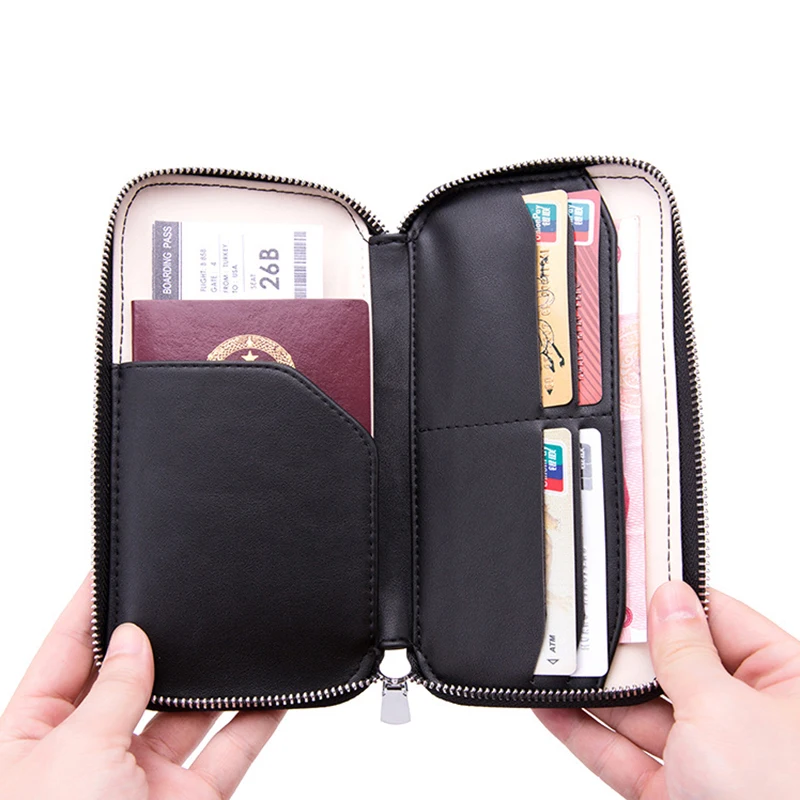 Новый деловой кошелек RFID держатель для паспорта модный телефона из