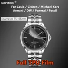 Мягкая Гидрогелевая защитная плёнка из ТПУ для часов Casio Fossil Citizen Armani DW, диаметр 34-46 мм, не стекло