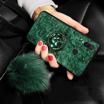 Green Bracket Riband Модный мраморный Блестящий силиконовый чехол для Xiao mi 9 mi 9 SE mi 8 mi 8 Lite A1 A2 Max 2 3 Play Cover On Red mi GO S2 6A Note 6 7 Pro - Цвет: Green Bracket Riband
