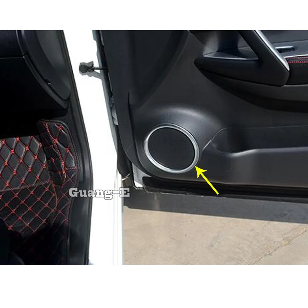 

Для Nissan Qashqai 2019 2020 Крышка для двери автомобиля палка ABS хромированная аудио говорящая звуковая крышка Кольцо Круг лампа отделка литье 4 шт.