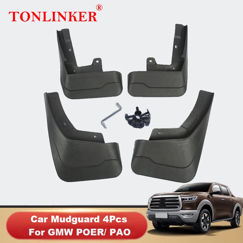 

Pickup Car Mudguard For GWM PORE 2020 2021 Great Wall PAO Mud Flaps Splash Guards Mudguards Fender Mudflaps 4Pcs Accesories