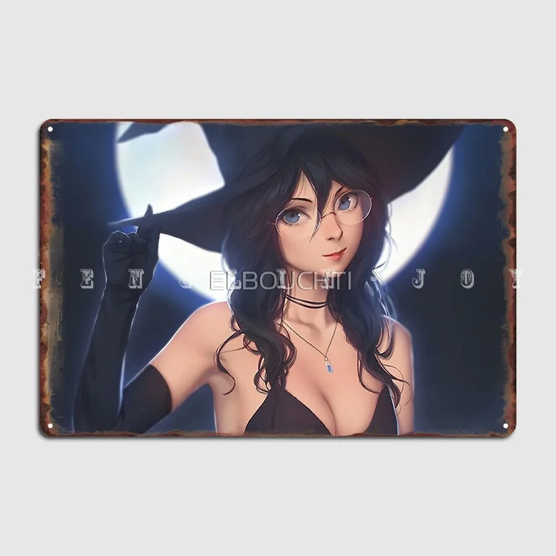 

In A World Full Of Princesses Be A Witch Halloween Metal Sign Plaques Funny Wall Cave Wall Tin Sign Poster