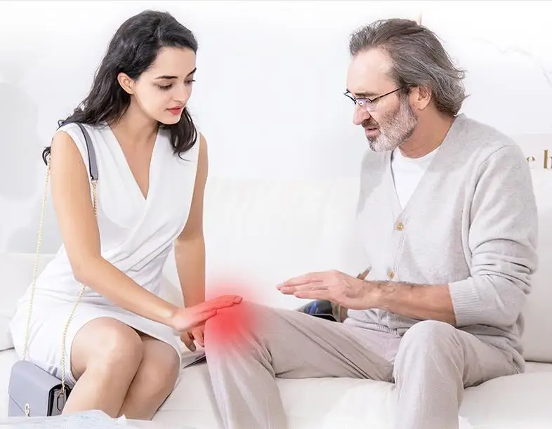 Murah Terapi Panas Lutut Penopang Brace Wrap Dipanaskan Pijat Getaran Sendi Lutut Pereda Nyeri Arthritis Rematik Perawatan Inframerah Jauh