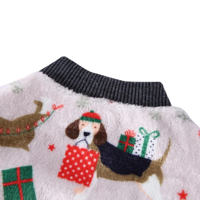 Рождественский комбинезон для домашних животных Забавный теплый костюм с