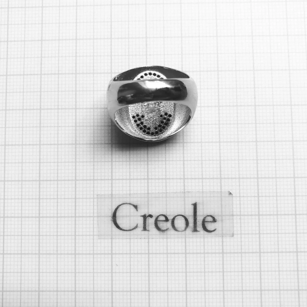 Кольцо с надписью Флёр де Лис серебро 925 пробы модные ювелирные изделия на удачу