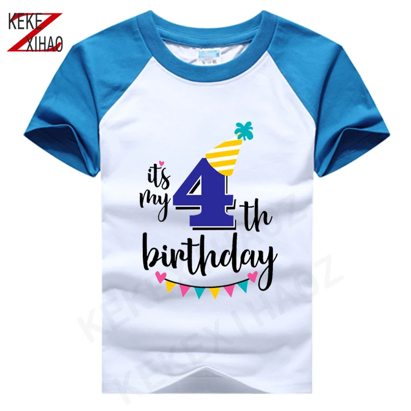 

Unisex Toddler Baby Girl Happy Birthday Number 4~6th T-shirts Kids Birthday Tshirt Baby Christmas Black Friday Gift Clothing