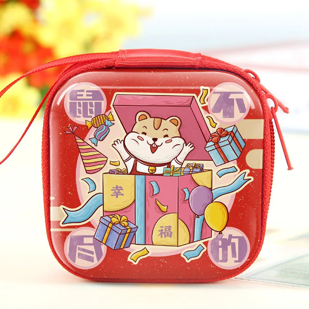 Новогодний Кошелек для монет с рисунком мыши дизайн девочек чехол ключей кошелек