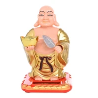 75 dropshipping solar powdered buddha statue flip flap pot swing toy car home office ornament