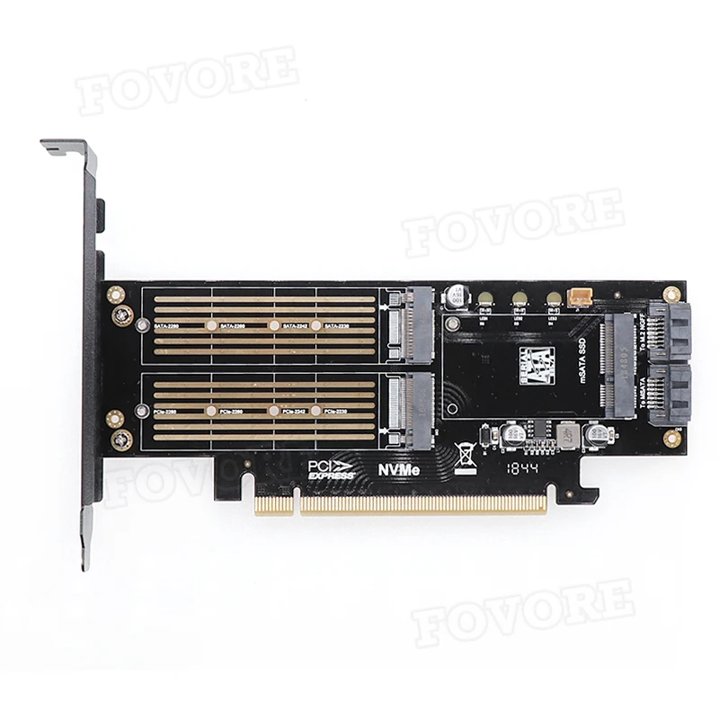 Адаптер M2 NVMe SSD NGFF на PCIE 3 0 X16 адаптер M Key B mSATA PCI Express NVME m.2 & AHCI в 1 конвертер|Платы